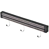 NEW, 13 Inch Long Wall-Mount Magnetic Knife Holder, Wall-Mount Tool Holder, Magnetic Knife Strip, w/Three (3) Hanging Hooks