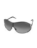 Roberto Cavalli Achille - Swarovski Crystal Serpent Aviator Shield Sunglasses gunmetal/gradient grey