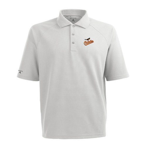 Baltimore Orioles Whisper Xtra Lite Polo (White) - Large