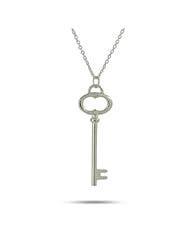 Sterling Silver Oval Key Pendant