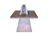 Square Cocktail Table With Pyramid In Grey Onyx Marble / White Oman Marble.