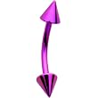 Purple Anodized Titanium Cone Eyebrow Ring