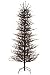 6' Pre-Lit Fire Black Tinsel Artificial Christmas Twig Tree - Clear Lights