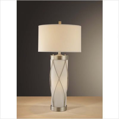 Table Lamp with Nightlight in Frosted Glass