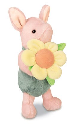Childrens Toyshop  Toys : 7" Plush Piglet with Flower Rattle