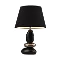 Stone Accent Lamp - Black and Chrome