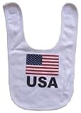 USA - American Flag - White Bib
