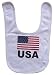 USA - American Flag - White Bib
