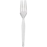 Dixie FH017 Heavy Weight Polystyrene Fork, 7.13" Length, Crystal Clear (Case of 1,000)