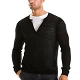 Armani Exchange Linen Split Neck Sweater
