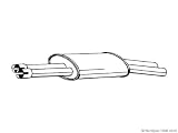 1976-1980 Mercedes Benz 450SEL Bosal Center Muffler