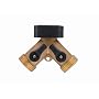 Orbit 58248 Brass Garden Hose Y Connector With Shut-Off Valves
