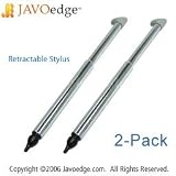 T-Mobile MDA (US version - Vario) Stylograph - Pen Stylus Replacement - Multi-Function Stylus Upgrade (2-Pack), Metallic Silver
