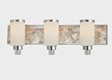 Minka Lavery Cashelmara 3243-77 Glass Reversible 3 Light 300w (7H x 25W) Vanity Lighting in Chrome