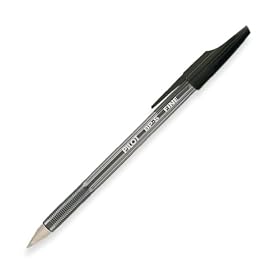 Pilot Better Stick Ballpoint Pen, Fine Point, 0.32 mm, Black Tinted Barrel, Black Ink (35011), 12-Count
