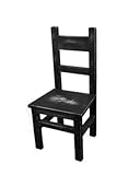 IMAGE OF Chair - Primitive Little Wood Black Distressed Chair - Doll, Stuffed Animals