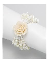 Rose Resin Bracelet In Zinc