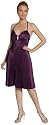 #2131 - BEST SELLER - Formal Evening Gown. Spaghetti halter dress and pleated skirt with removable brooch