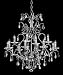 Black Chrome Lead Crystal Rouen Chandelier 12Lt - Nulco Lighting - 322-12-BC-03