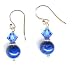 Lapis and Swarovski Crystal Earrings by SilverChicks
