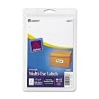 Avery Multipurpose Label - 3" Width x 1" Length - Removable - 250 / Pack - White
