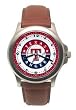 Texas Rangers Mens Rookie League Leather Strap Watch