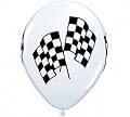 Checker Flag Racing Latex Balloons, 11-inch 25 Per Pack