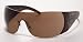 PRADA SPR17HS 7JY8C1 BRASS BROWN SAFFIANO BROWN SHIELD SUNGLASSES
