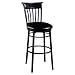 Hillsdale Cottage 30-Inch Swivel Barstool with Rubbed Black Finish with Black Vinyl