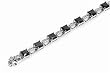 Silver Cubic Zirconia Bracelet, Size: 7.5" x 6mm