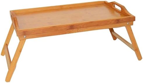 San Bamboo Folding Lap, Table, Bed Serving Tray with Carrying Handles | BT1100