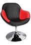 Lumisource Saddlebrook CHR-SDLBRK BK/R Black/Red Lounger Chair