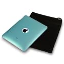 APPLE IPAD 3 PC EXECUTIVE ACCESSORY PACK - BLUE TRANSPARENT BACK  COVER CASE, SCREEN PROTECTOR, BLACK POUCH PART OF THE QUBITS ACCESSORIES  RANGE