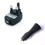 KMSDIRECT.NET NEW 2 IN 1 USB CHARGER KIT, BLACK USB 1000MA MAINS CHARGER UK 3...