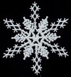 6-pc White 6 inch Snowflake Christmas Ornaments