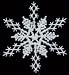6-pc White 6 inch Snowflake Christmas Ornaments