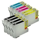 10 Pack of Epson Compatible printing Ink toner Cartridges: 4 Black for TO691/TO681 & 2 Cyan for TO692/TO682, 2 Magenta for TO693/TO683, 2 Yellow for TO694/TO684 For Durabrite ultra Epson Stylus CX and More