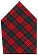 Durable Hand Woven 100% Cotton Red Plaid Napkins 22x22 Inches Set of Six