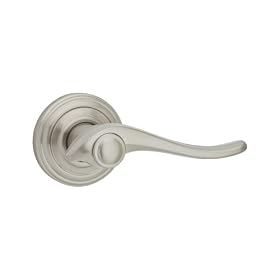 Kwikset 720AVL 15 CP Avalon Hall/Closet Lever, Satin Nickel