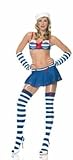 �����ס� ����������ʼ���󥳥����塼�� Leg Avenue��å����٥˥塼LEG-53007Blue/White/Red-S/M