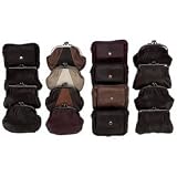 Embassy 24pc Solid Genuine Lambskin Leather Coin Purse Set In Countertop Display Assorted