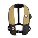 Mustang Deluxe Inflatable PFD with HIT (Auto-Hydrostatic),Tan/Black