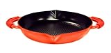 Staub Hexagon Frying Pan with Two Handles and Removable Silicone Handle Holders, 11 inch, Orange