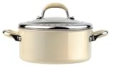 Meyer Select Advantage Non-stick Stockpot with Locking Lid, Almond, 24 cm, 4.3 Litre