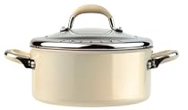 Meyer Select Advantage Non-stick Stockpot with Locking Lid, Almond, 24 cm, 4.3 Litre