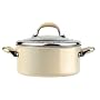 Meyer Select Advantage Non-stick Stockpot with Locking Lid, Almond, 24 cm, 4.3 Litre