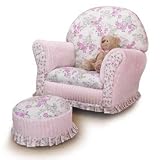Floral Chenille Premier Rocking Chair and Ottoman