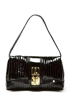 TREESJE Avalon Satchel in Black Patent Leather