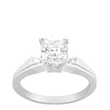  : 0.50 Carats Diamond Engagement Ring 14k White Gold Princess Cut Solitare SALE