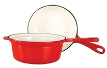 Kinetic Color Cast 1-1/2-Quart Enameled Cast-Iron Saucepan with Lid